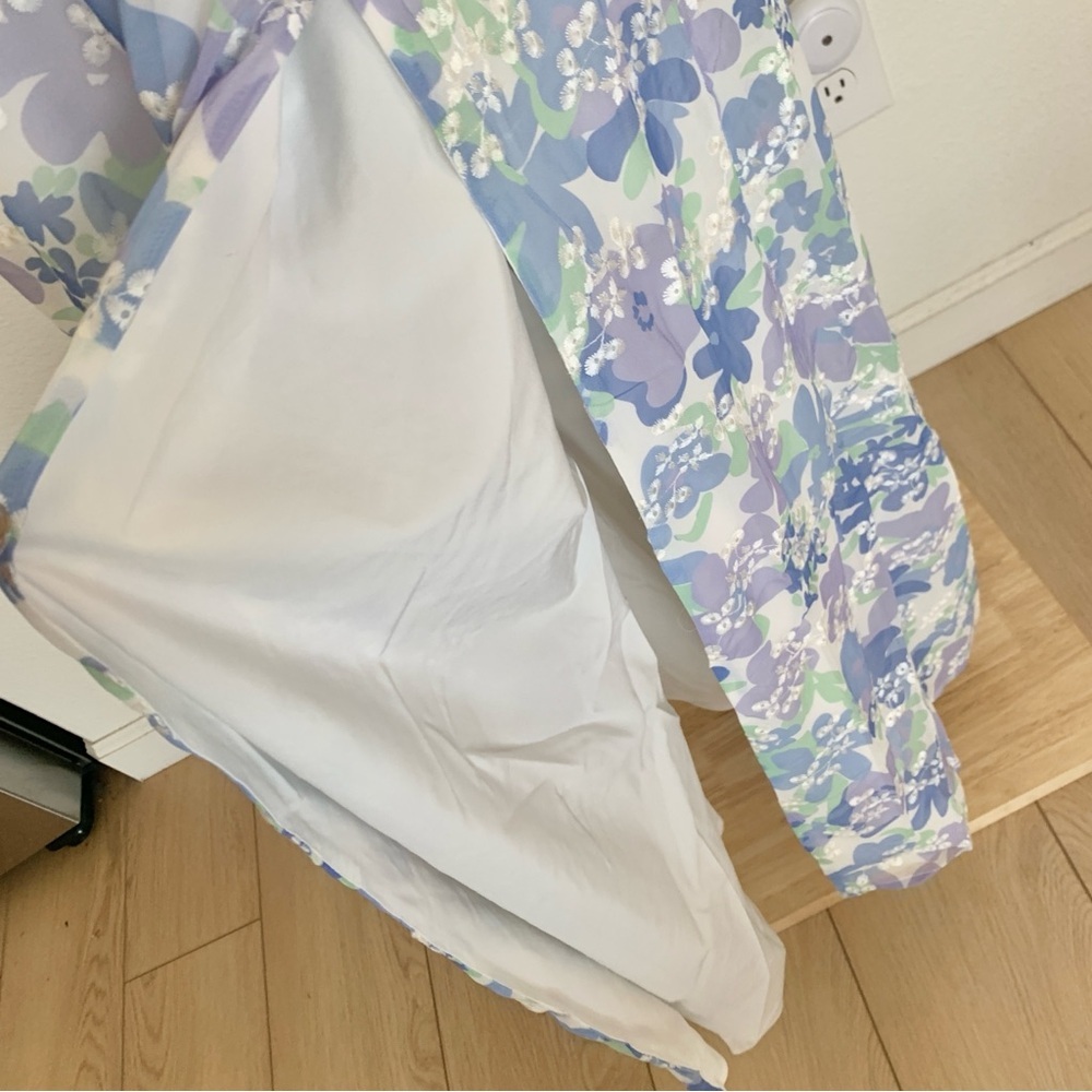πͺ» SABO Venesa Maxi Skirt Crop Top Matching Set Blue Juniper Floral - Picture 7 of 16